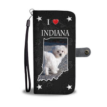 Load image into Gallery viewer, Cute Maltese Dog On Black Print Wallet Case-Free Shipping-IN State