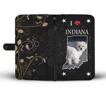 Load image into Gallery viewer, Cute Maltese Dog On Black Print Wallet Case-Free Shipping-IN State