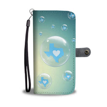 Load image into Gallery viewer, Bubble Texas Print Wallet Case-Free Shipping-TX State