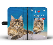 Load image into Gallery viewer, Cute Maine Coon Print Wallet Case-Free Shipping-IN State