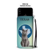 Load image into Gallery viewer, Chartreux Cat Print Wallet Case-Free Shipping-TX State