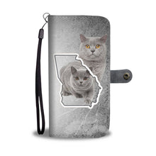 Load image into Gallery viewer, British Shorthair Cat Print Wallet Case-Free Shipping-GA State