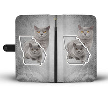Load image into Gallery viewer, British Shorthair Cat Print Wallet Case-Free Shipping-GA State