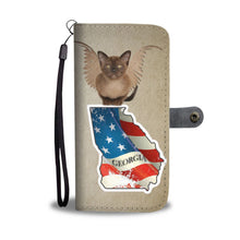 Load image into Gallery viewer, Burmese Cat Print Wallet Case-Free Shipping-GA State