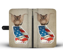 Load image into Gallery viewer, Burmese Cat Print Wallet Case-Free Shipping-GA State