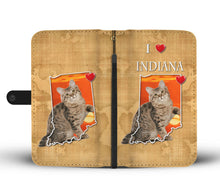 Load image into Gallery viewer, Cute American Bobtail Cat Print Wallet Case-Free Shipping-IN State
