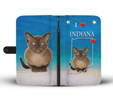 Load image into Gallery viewer, Burmese Cat Print Wallet Case-Free Shipping-IN State