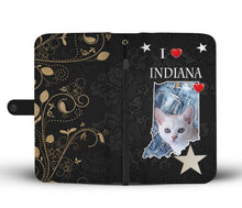 Load image into Gallery viewer, Burmilla Cat On Black Print Wallet Case-Free Shipping-IN State