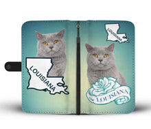 Load image into Gallery viewer, British Shorthair Cat Print Wallet Case-Free Shipping-LA State