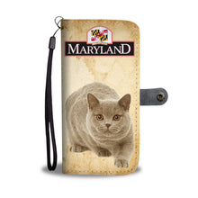 Load image into Gallery viewer, British Shorthair Cat Print Wallet Case-Free Shipping-MD State