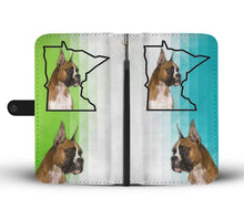 Load image into Gallery viewer, Boxer Dog Print Wallet Case-Free Shipping-MN State