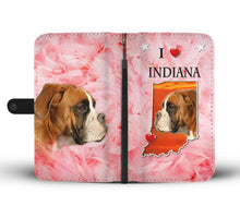 Load image into Gallery viewer, Boxer Dog Print Wallet Case-Free Shipping-IN State