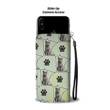 Load image into Gallery viewer, Chartreux Cat Print Wallet Case-Free Shipping-MN State