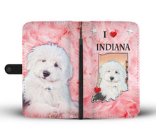Load image into Gallery viewer, Cute Old English Sheepdog Print Wallet Case-Free Shipping-IN State