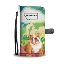 Load image into Gallery viewer, Bulldog Print Wallet Case-Free Shipping-MT State