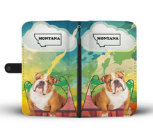Load image into Gallery viewer, Bulldog Print Wallet Case-Free Shipping-MT State