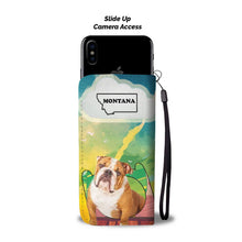 Load image into Gallery viewer, Bulldog Print Wallet Case-Free Shipping-MT State