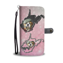 Load image into Gallery viewer, Bulldog With Cap Print Wallet Case-Free Shipping-WV State