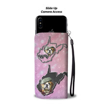 Load image into Gallery viewer, Bulldog With Cap Print Wallet Case-Free Shipping-WV State