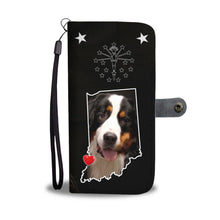 Load image into Gallery viewer, Cute Bernese Mountain Dog Print Wallet Case-Free Shipping-IN State