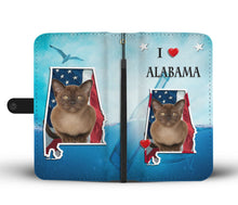 Load image into Gallery viewer, Cute Burmese Cat Print Wallet Case-Free Shipping-AL State