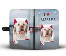 Load image into Gallery viewer, Clumber Spaniel Print Wallet Case-Free Shipping- AL State