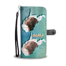 Load image into Gallery viewer, Chocolate Labrador Print Wallet Case-Free Shipping-WV State