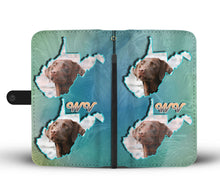 Load image into Gallery viewer, Chocolate Labrador Print Wallet Case-Free Shipping-WV State