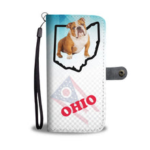 Load image into Gallery viewer, Bulldog Print Wallet Case-Free Shipping-OH State