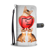 Load image into Gallery viewer, Abyssinian Cat Print Wallet Case-Free Shipping-OH State