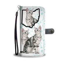 Load image into Gallery viewer, Cute American Shorthair Cat Print Wallet Case-Free Shipping-OH State