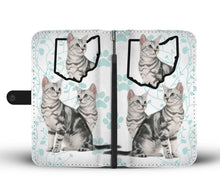 Load image into Gallery viewer, Cute American Shorthair Cat Print Wallet Case-Free Shipping-OH State