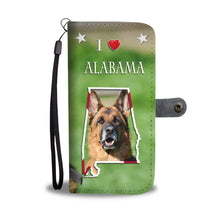 Load image into Gallery viewer, Cute German Shepherd Print Wallet Case-Free Shipping-AL State