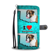 Load image into Gallery viewer, Boxer Dog Print Wallet Case-Free Shipping-OK State