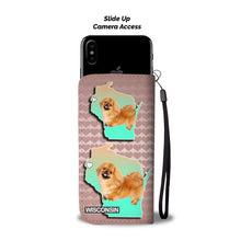 Load image into Gallery viewer, Cute Pekingese Dog On Hearts Print Wallet Case-Free Shipping-WI State