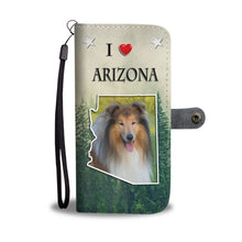 Load image into Gallery viewer, Collie Print Wallet Case-Free Shipping-AZ State