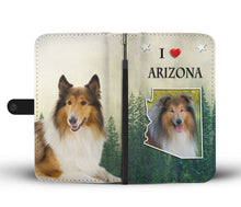 Load image into Gallery viewer, Collie Print Wallet Case-Free Shipping-AZ State