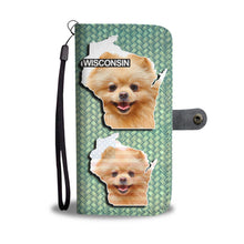Load image into Gallery viewer, Cute Pomeranian Dog Print Wallet Case-Free Shipping-WI State