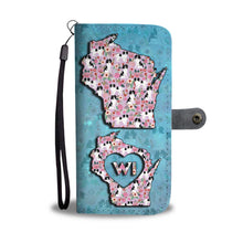 Load image into Gallery viewer, Cute Japanese Chin Floral Print Wallet Case-Free Shipping-WI State