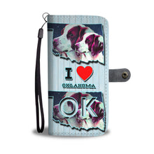 Load image into Gallery viewer, Brittany Dog Art Print Wallet Case-Free Shipping-OK State