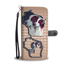 Load image into Gallery viewer, Brittany Dog Art Print Wallet Case-Free Shipping-WI State