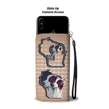 Load image into Gallery viewer, Brittany Dog Art Print Wallet Case-Free Shipping-WI State