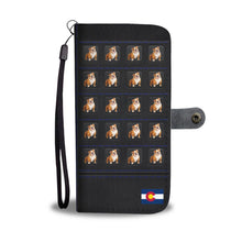 Load image into Gallery viewer, Bulldog Print Wallet Case-Free Shipping-CO State