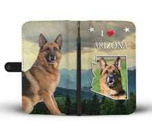 Load image into Gallery viewer, Cute German Shepherd Print Wallet Case-Free Shipping-AZ State