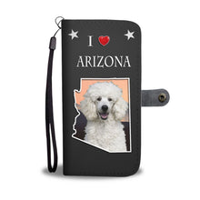 Load image into Gallery viewer, Cute Poodle On Black Print Wallet Case-Free Shipping-AZ State