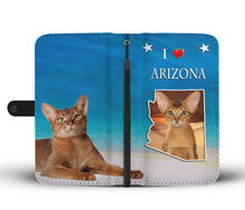 Load image into Gallery viewer, Abyssinian Cat Print Wallet Case-Free Shipping-AZ State