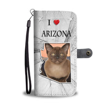 Load image into Gallery viewer, Burmese Cat Print Wallet Case-Free Shipping-AZ State