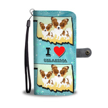 Load image into Gallery viewer, Cute Papillon Dog Art Print Wallet Case-Free Shipping-OK State