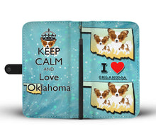 Load image into Gallery viewer, Cute Papillon Dog Art Print Wallet Case-Free Shipping-OK State