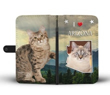 Load image into Gallery viewer, Cute American Bobtail Cat Print Wallet Case-Free Shipping-AZ State